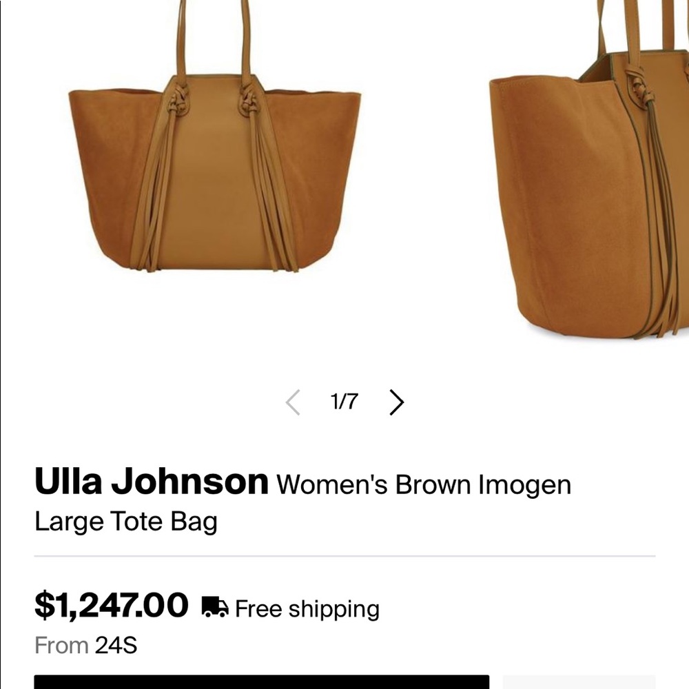 Ills Johnson Imogene large carryall Tote Made in Italy Italian leather Tapenade